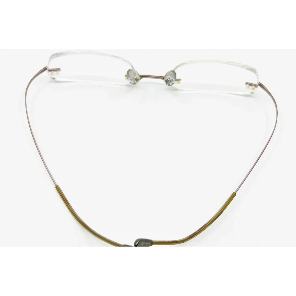 Silhouette Rimless Eyeglasses Mens Purple Titanium Minimalist Frame 45324